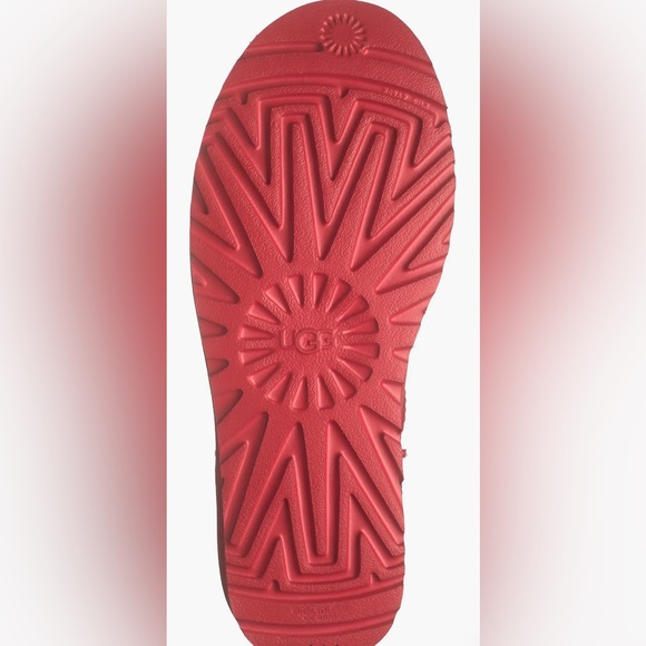 Ugg Ultra Mini Classic Boots Red Samba Size 7 New - Picture 3 of 14